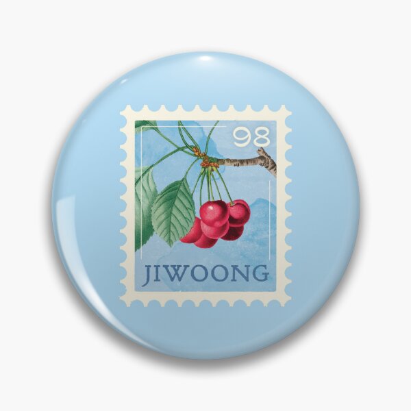 Item preview, Kim Jiwoong Vintage Blue Cherry Letter Stamp - ZEROBASEONE designed and sold by dreammindnight.