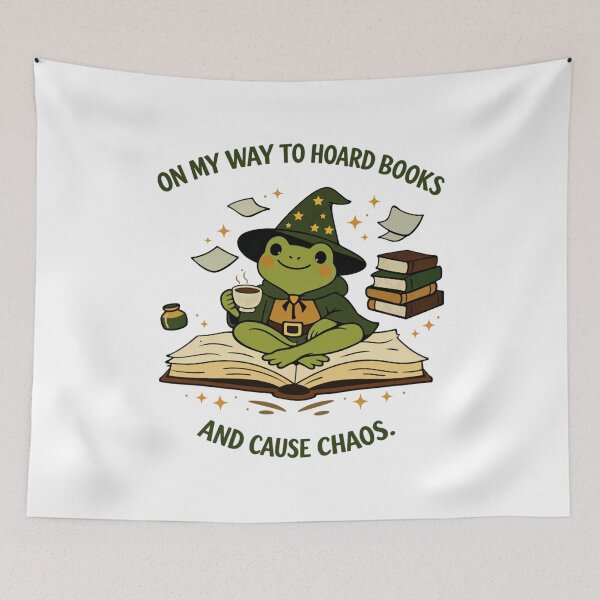 Item preview, On My Way To Hoard Books Chaos designed and sold by FreshVibe Prints.