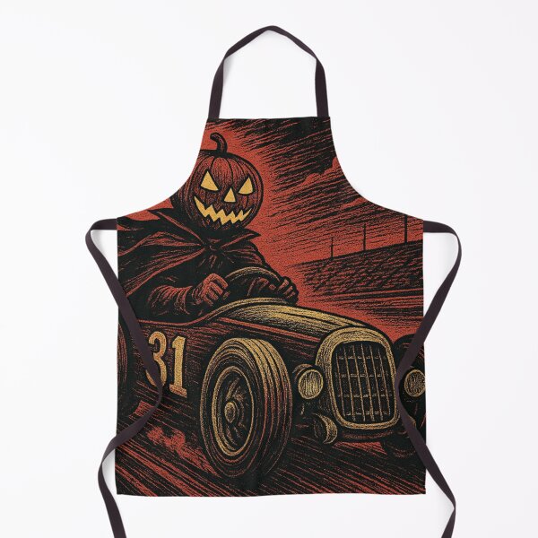 Item preview, Headless Horseman Midnight Speedway Racer — Retro Ink Halloween Fantasy Illustration designed and sold by TheHorsemanRidesAgain.