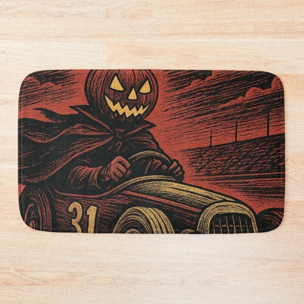Item preview, Headless Horseman Midnight Speedway Racer — Retro Ink Halloween Fantasy Illustration designed and sold by TheHorsemanRidesAgain.
