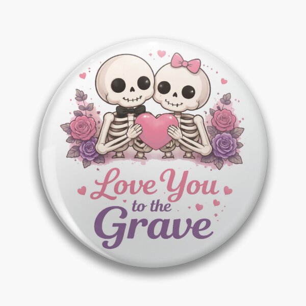 Item preview, Love You to the Grave – Cute Skeleton Couple Halloween Valentine designed and sold by PunchDrop.