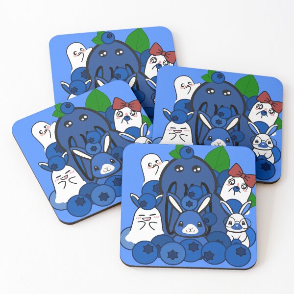 Item preview, Giant Blueberry Bunny - Cute Magical Rabbit & Tiny Ghost Friends designed and sold by Kanniax.