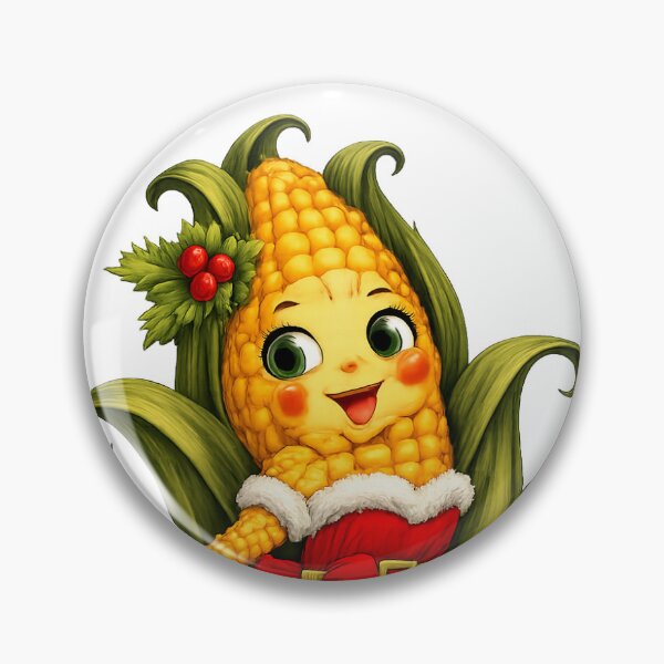 Item preview, Holiday Corn Cutie – Festive Vintage Character Illustration by Pineapple North designed and sold by PineappleNorth.