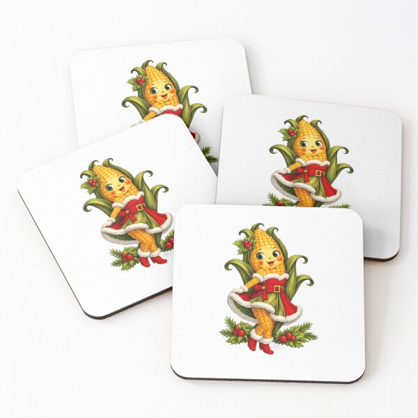 Item preview, Holiday Corn Cutie – Festive Vintage Character Illustration by Pineapple North designed and sold by PineappleNorth.