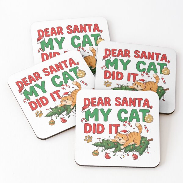 Item preview, Dear Santa My Cat Did It Funny Christmas Cat Shirt designed and sold by Mafmoh.