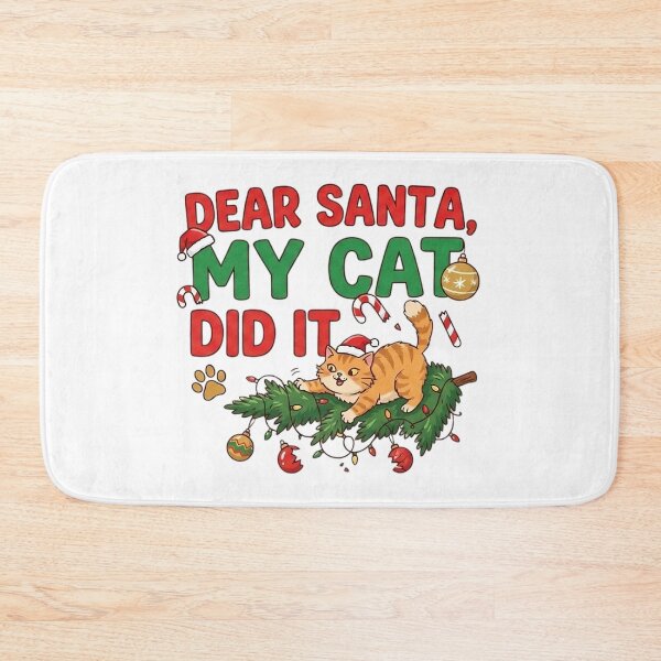 Item preview, Dear Santa My Cat Did It Funny Christmas Cat Shirt designed and sold by Mafmoh.