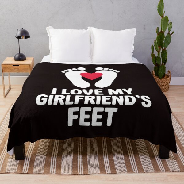 Item preview, I Love My Girlfriend`s Feet – Edgy Foot Fetish Joke Design designed and sold by Redgiant87x.