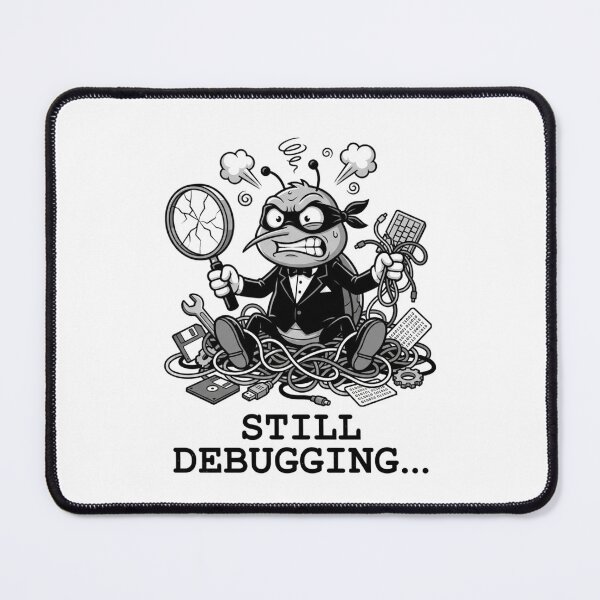 Item preview, Still Debugging Angry Turtle Funny Mascot for Tech Professional designed and sold by chattsuede.
