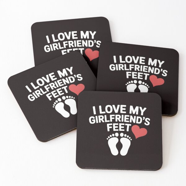 Item preview, I Love My Girlfriend`s Feet – Shock Humor Relationship Quote designed and sold by Redgiant87x.