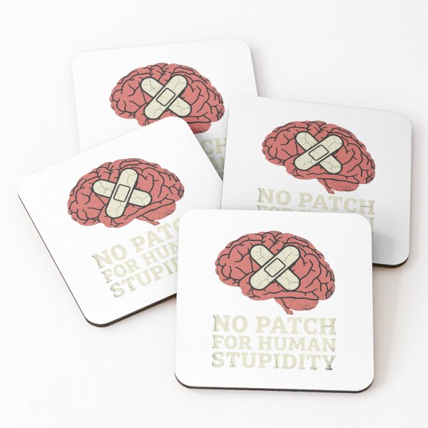 Item preview, No Patch For Human Stupidity Vintage Distressed Graphic for Thinker designed and sold by chattsuede.