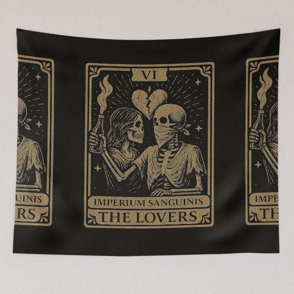 Item preview, The Lovers Tarot Card – Imperium Sanguinis | Skeleton Lovers | Gothic Occult Vintage Illustration designed and sold by Youpiworld.