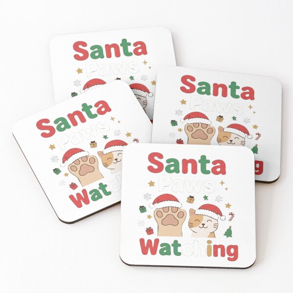 Item preview, Santa Paws Is Watching Funny Christmas Pet Shirt designed and sold by Mafmoh.