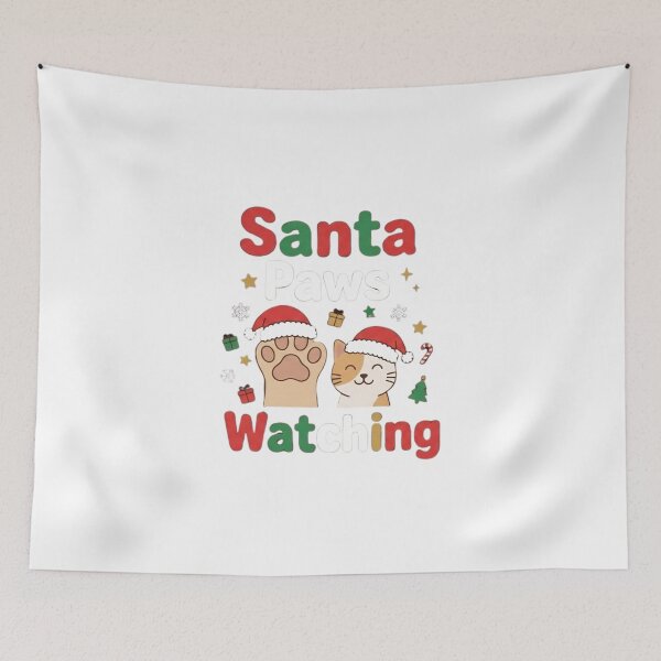 Item preview, Santa Paws Is Watching Funny Christmas Pet Shirt designed and sold by Mafmoh.