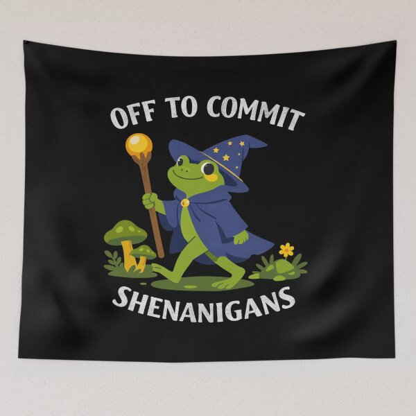 Item preview, Off To Commit Playful Chaos Humor designed and sold by FreshVibe Prints.