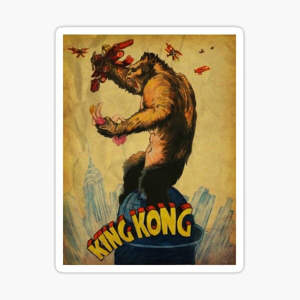 "King Kong " Sticker by ryaneliz91 Redbubble