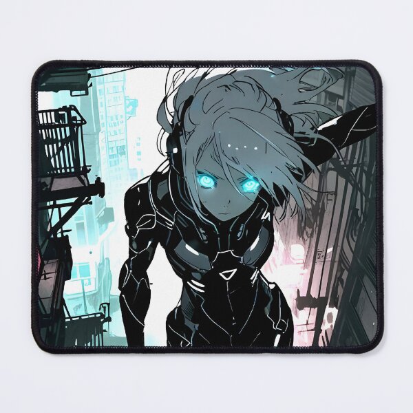Item preview, ECHO: Monochrome Aerial Alley Descent | Cute Cyberpunk Anime Girl designed and sold by Sytrics.
