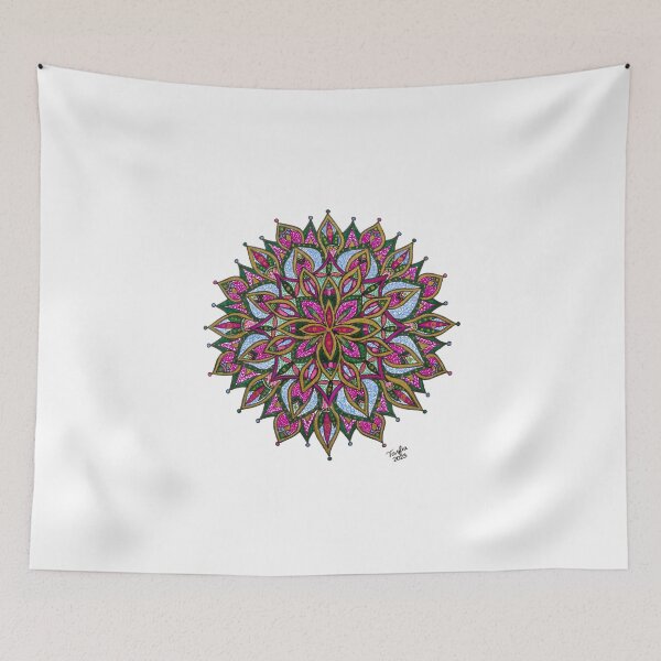 Item preview, Pink and Green Mandala designed and sold by Creathreal.