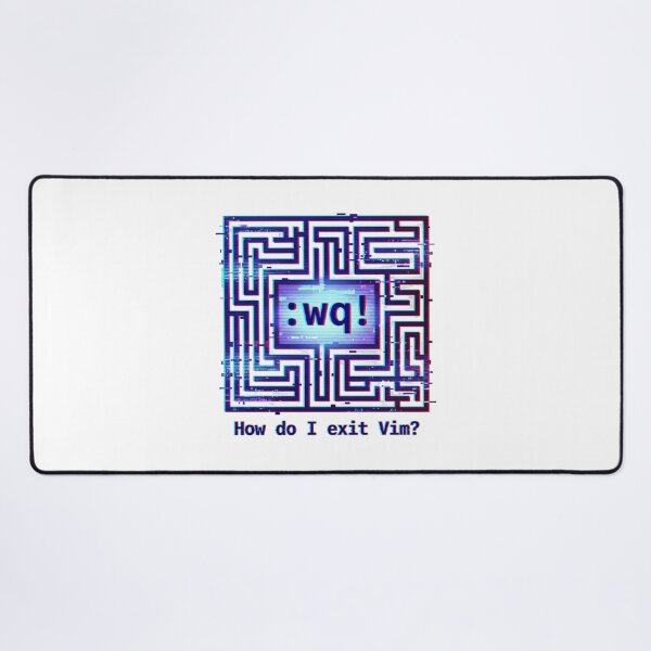 Item preview, How Do I Exit Vim? Funny Glitch Art for Programmer designed and sold by chattsuede.