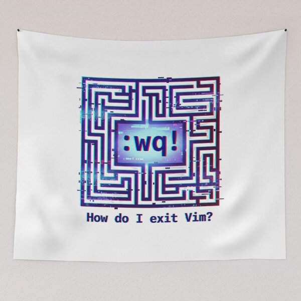 Item preview, How Do I Exit Vim? Funny Glitch Art for Programmer designed and sold by chattsuede.