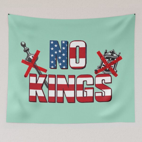 Item preview, "No Kings" slogan used in the US during mass protests against Trump's policies designed and sold by JaroDesign2023.