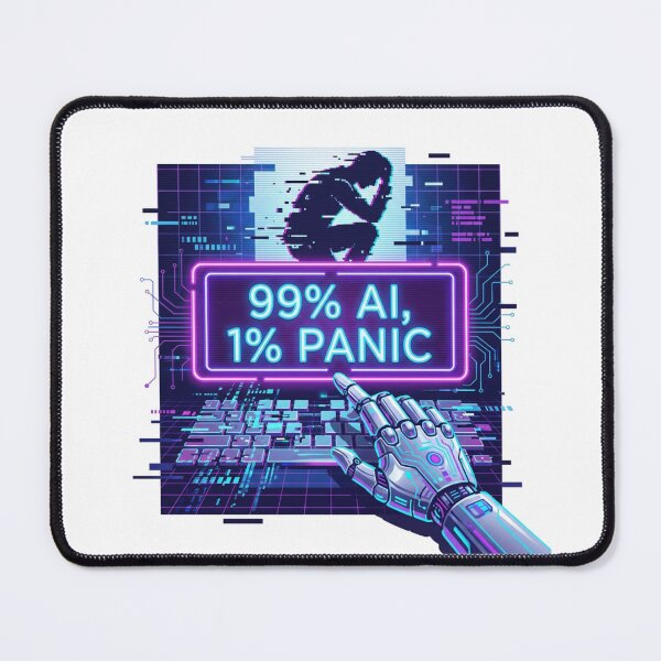 Item preview, 99% AI, 1% Panic Funny Tech Art for Developer designed and sold by chattsuede.
