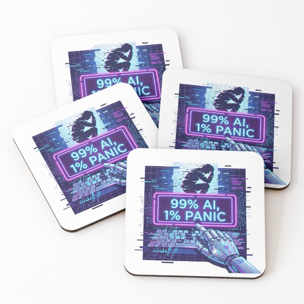Item preview, 99% AI, 1% Panic Funny Tech Art for Developer designed and sold by chattsuede.