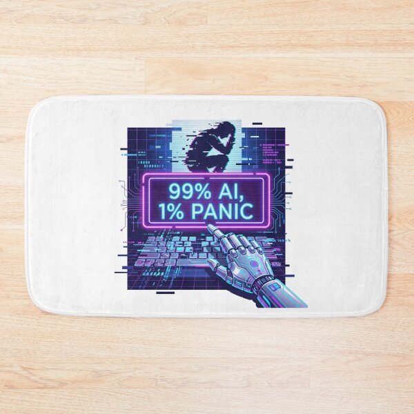 Item preview, 99% AI, 1% Panic Funny Tech Art for Developer designed and sold by chattsuede.
