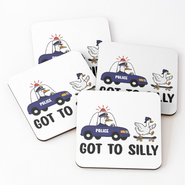Item preview, Got Too Silly - Funny Police Cap And Skateboard Goose designed and sold by Mado Shop.