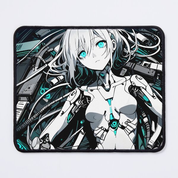 Item preview, ECHO: Monochrome Tech Scrapyard Core | Cute Cyberpunk Anime Girl designed and sold by Sytrics.