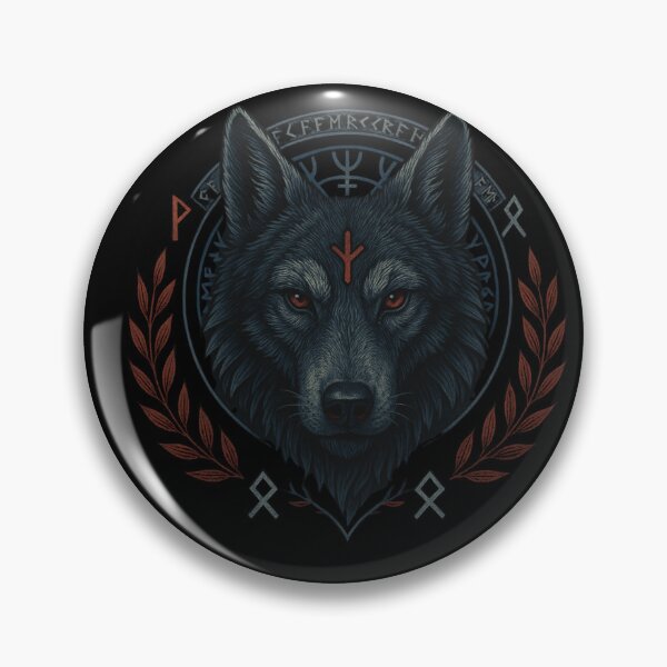 Item preview, SVT Rune Wolf Guardian – Norse Pagan Protection Sigil Art designed and sold by SEVERTREND APPAREL .