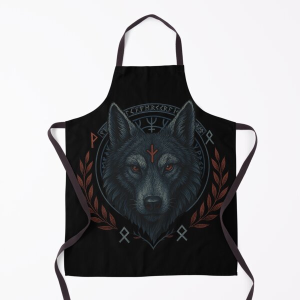Item preview, SVT Rune Wolf Guardian – Norse Pagan Protection Sigil Art designed and sold by SEVERTREND APPAREL .