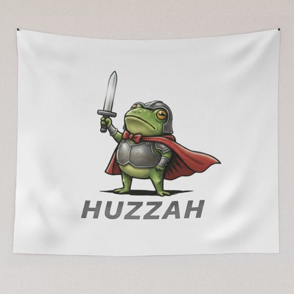 Item preview, Copy of HUZZAH! The Heroic Frog – Funny Knight Cartoon Design designed and sold by Williams Anderson.