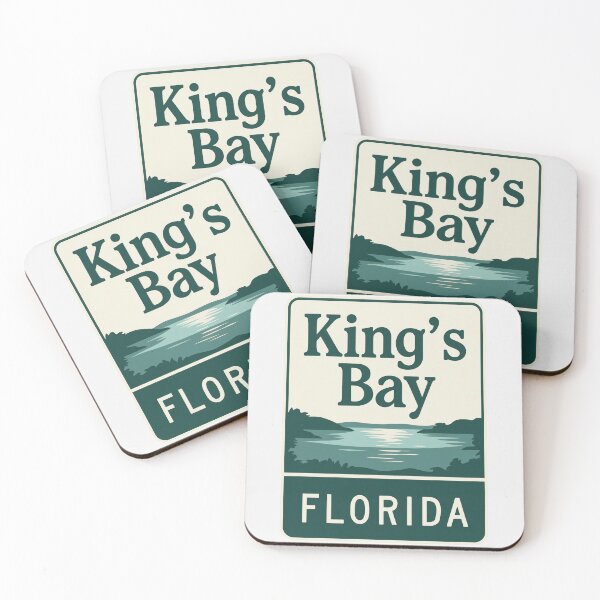 Item preview, Kings Bay Florida - Beach Sign designed and sold by TheOldMittenIllustrated.
