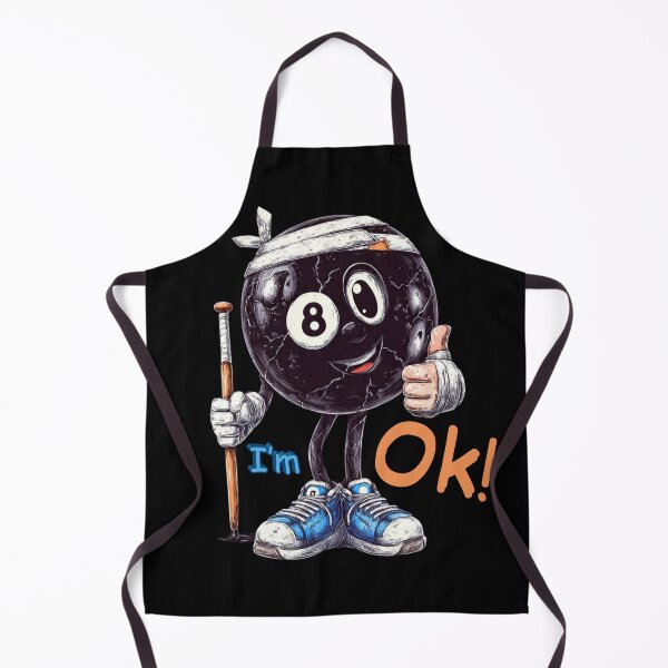 Item preview, Funny Injured 8 Ball Character "I'm OK" Billiards designed and sold by Majnon8bp.