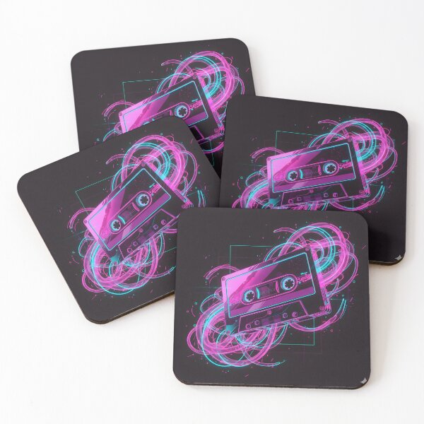 Item preview, Neon Retro Synthwave Cassette - ETUvibes Special Edition designed and sold by etuvibes.