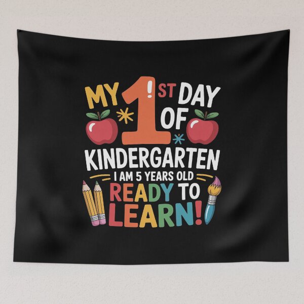 Item preview, My 1st Day Of Kindergarten I Am 5 Years Old & Ready To Learn designed and sold by andreaswest.