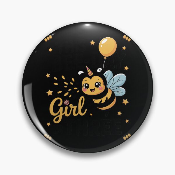 Item preview, Kids 3rd Birthday Girl Bee Themed 3 Year Old Bday Matching Party designed and sold by andreaswest.