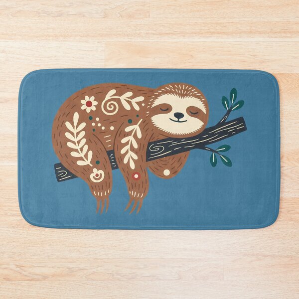 Item preview, Branch‑Lying Sloth & Motifs STICKER/MAGNET PACK – Scandinavian Folk Art by heidiannemorris © designed and sold by FOLK ART FUSION by heidiannemorris.