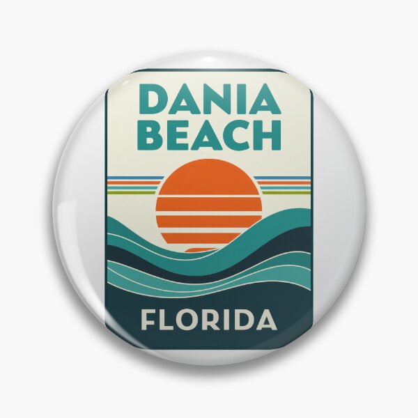 Item preview, Dania Beach Florida - Beach Sign designed and sold by TheOldMittenIllustrated.