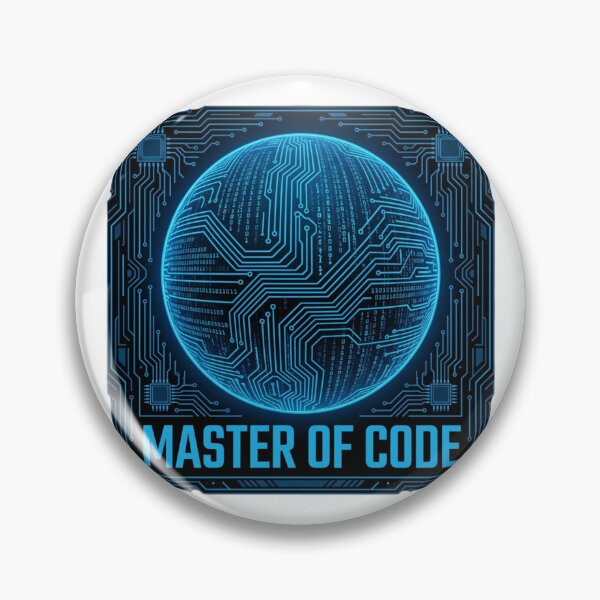 Item preview, Master of Code Futuristic Cybernetic Graphic for Tech Professionals designed and sold by chattsuede.