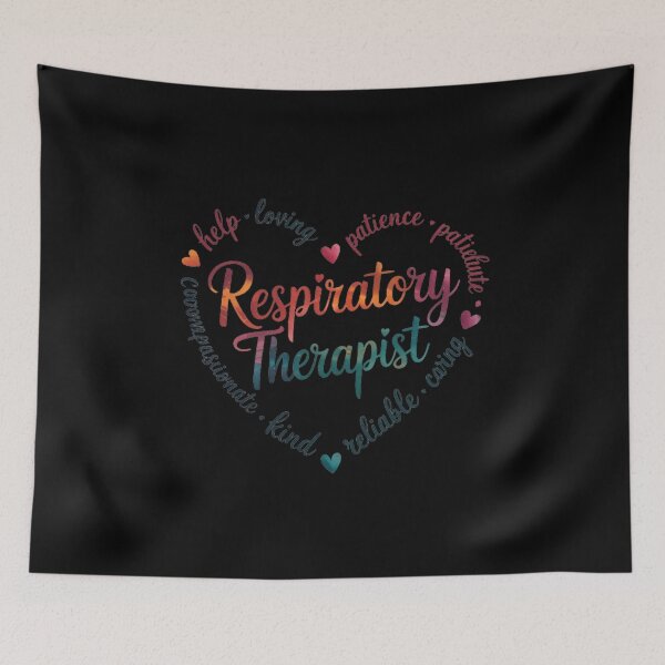 Item preview, Respiratory Therapist Heart Word Cloud Watercolor Rainbow designed and sold by andreaswest.