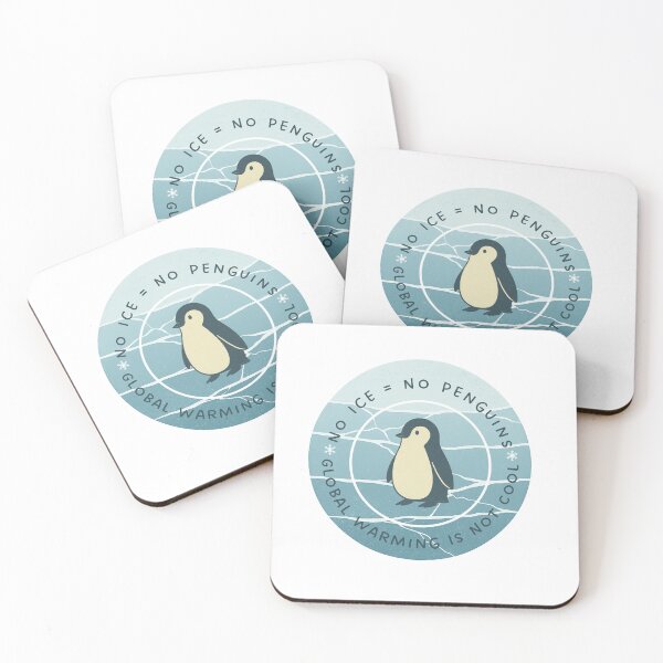 Item preview, Cute Penguin Save the Ice Global Warming Awareness Art designed and sold by EchoPrint Co..
