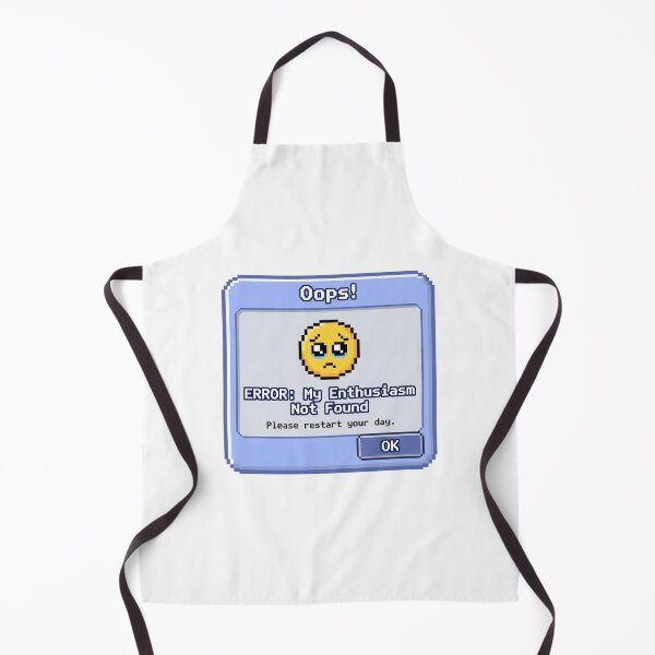 Item preview, Oops! Enthusiasm Not Found Pixel Art Error Funny Meme designed and sold by chattsuede.