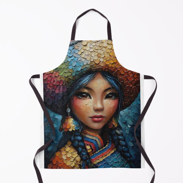 Item preview, Vibrant Portrait of a Cultural Beauty with Hat designed and sold by Artessie.