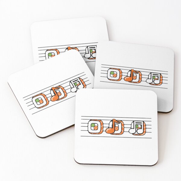 Item preview, Sushi Notes on Musical Staff Design designed and sold by SunkenCost.