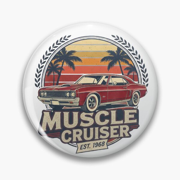 Item preview, Vintage Muscle Cruiser Classic American Muscle Car Sunset Design designed and sold by Auto   apparel.