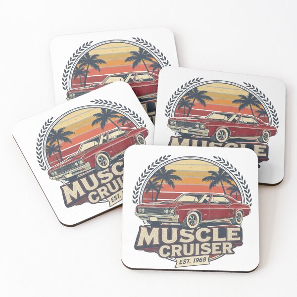 Item preview, Vintage Muscle Cruiser Classic American Muscle Car Sunset Design designed and sold by Auto   apparel.