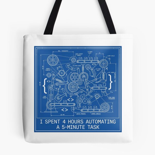 Item preview, I Spent 4 Hours Automating A 5-Minute Task Blueprint designed and sold by chattsuede.