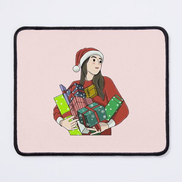 Item preview, Festive Girl Holding Christmas Gifts designed and sold by ValeriValera.