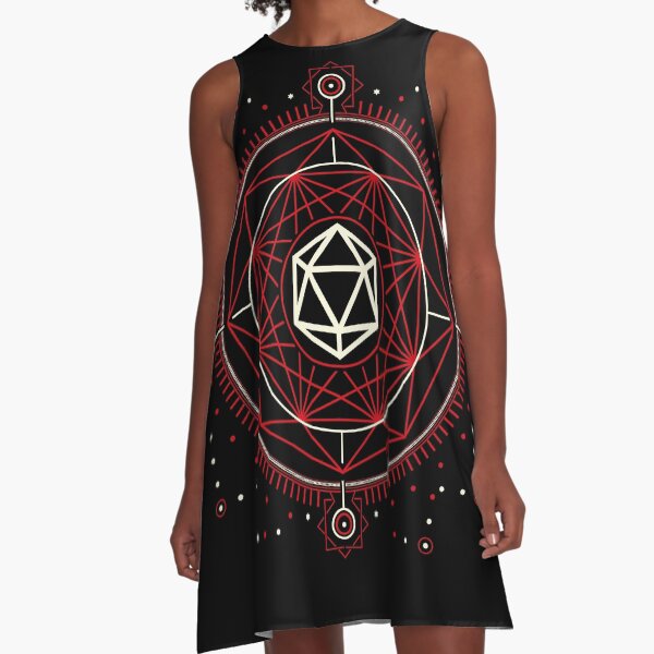 Polyhedral D20 Dice Tabletop RPG Gaming A-Line Dress